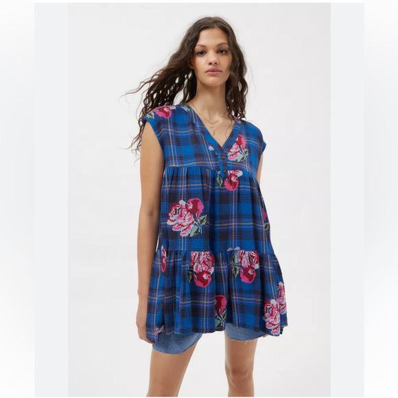 [Urban Outfitters] “Gretta” Embroidered Frock Dress - Size Medium NWT - Picture 1 of 8